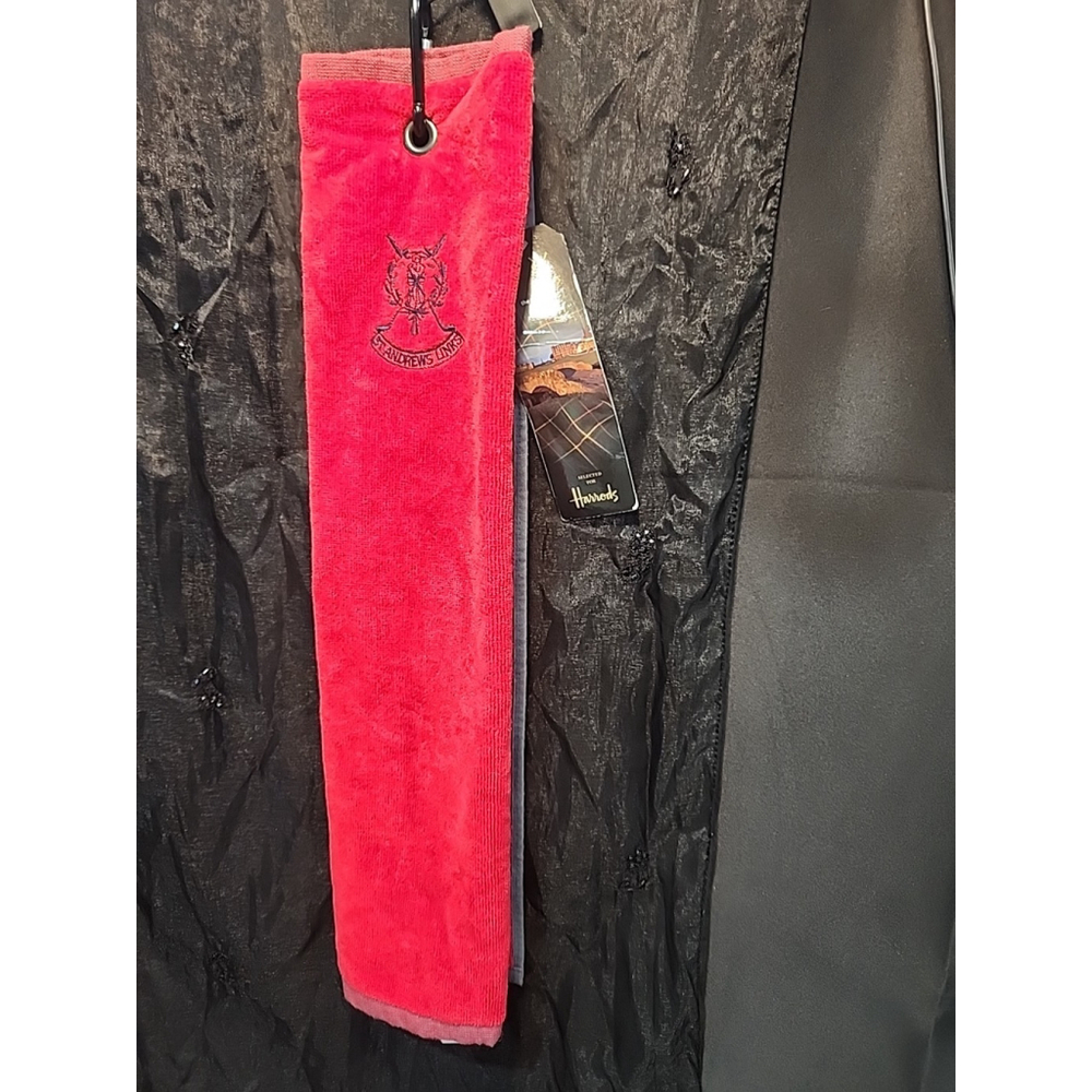 St. Andrews Links Old Course Red Towel Selected For HARRODS, NWT, VTG?